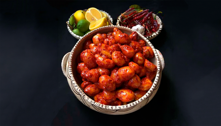 Ricas papas cambray con chile de árbol