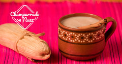 Champurrado con leche de tres nueces