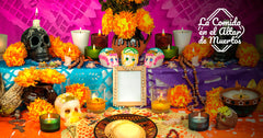 La comida en el altar de muertos