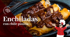 enchiladas en salsa de chile pasilla