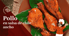 pollo en salsa de chile ancho